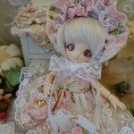 *～ピンク*ローズ～* ミニスウィーツドール*オビツ11*ドレスset