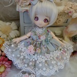 *～ブルー*ローズ～* ミニスウィーツドール*オビツ11*ドレスset