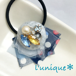 10.Walnut button＊くるみボタン＊ヘアアクセサリー＊ヘアゴム＊＊ビジュー＊チュール