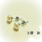 再×５販!! ＡＡＡランク・ホワイト淡水パールのピアス・イヤリング