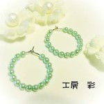 再販!! ミントグリーンのフープピアス