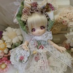 *～グリーン・エバー*ローズ～* ミニスウィーツドール*オビツ11*ドレスset