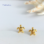 チビチビ* ちびカメ ピアス／ゴールド