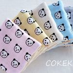 はにかみパンダ🐼ちゃん ふわふわ&やわらかな８重ガーゼ ハンカチ♪５枚セット