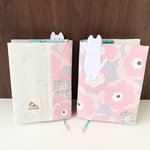 再販 ねこさん☆ブックカバー　ピンクフラワー　