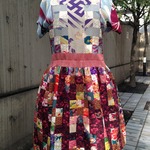 kimono服 パッチワークワンピース