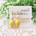 ◆ツイストイエローピアス◆