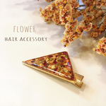 flower✳︎三角バレッタ