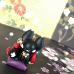 黒狐様のお面チャーム♪
