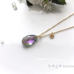 【再販9】海と森の2wayドロップネックレス（ﾛﾝｸﾞﾈｯｸﾚｽ・ﾈｯｸﾚｽ・ｽﾜﾛﾌｽｷｰ・紫陽花・ピンク・グリーン・クリスタル）