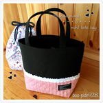 ♡ミニトートバッグ♡“Hickory×Black”