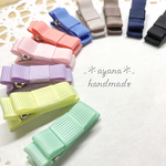【再販】3点set シンプルりぼん ベビーヘアクリップ
