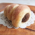 まるで本物！羊毛フェルトのチョココロネ　ブローチ/マグネット仕様変更可