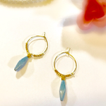チェコガラスのフープピアス