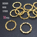 10個 ＊ デザインリングパーツ ＊ 17mm