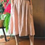 ミルキーピンクのリネンのスカート
