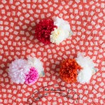 ～浴衣に♪ピンポンマムとアジサイのクリップピン～浴衣 着物 袴 祭り 卒業式 成人式 