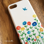 嬉しい報せ★花と鳥、カラフル・水彩な北欧スマホケース　iPhoneSE3/15/15Pro/Xperia/Galaxy/AQUOS等