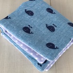 □678 Pile In Gauze ふわとろハンカチ Denim&Whale