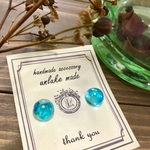 深海の宝石BLUEアクセ♡ピアス/イヤリング/樹脂ピアス/樹脂イヤリング