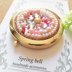 コンパクトミラー pink jewel garden　レジン