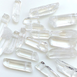【クリア】天然水晶 クリスタル 氷柱 穴開き ハンドメイド パーツ