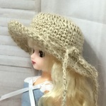 リカちゃん 麦わら風帽子  ベージュ