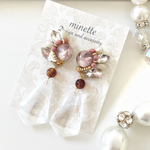pink crystal bijou♡ シャンデリアピアス
