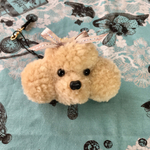 動物ぽんぽん トイプードル ストラップ（M）ライトベージュ