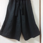 ブラック　リネン　ワイドパンツ🌻
