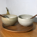 二人のまーるいカフェオレボウル/ごはん茶碗にも （アイボリー・アイボリーホワイト）