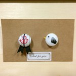 マリン ⚓と カモメ 🐦の まるころ 刺繍 イヤリング      