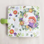 花色ガーデンリース iPhone手帳型ケースno.124