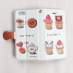 パンダのカップケーキ iPhone手帳型ケースno.130