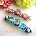 花夢バレッタ10cm✩ブルー✩