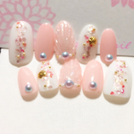 人魚の鱗ネイルチップ ピンク