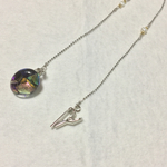 【SALE】オーロラ 七宝焼き 帽子クリップ  朝日の雫