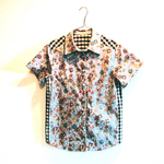 ❣️SALE❣️和柄とブロックチェックの半袖シャツ