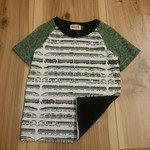 【オーダー】【110size】電車柄ラグランTシャツ