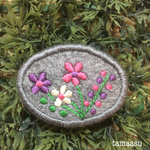 お花の刺繍ブローチ✴︎251