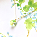 vintage スワロフスキー ウランガラス ネックレス