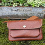 ２層の長財布/ふんわり長財布/ハンドメイド革作品/BROWN752