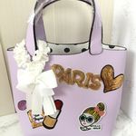 《送料無料》ワッペンデコバッグ♡パープル