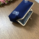 がま口ポーチ＊ミナペルホネン＊choucho ネイビー