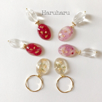 大人可愛い❥お花の大ぶりピアス