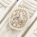 ビジューとパールのキラキラブローチ＊
