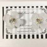 【限定SALE】すりガラス風フラワーピアス【クリア】