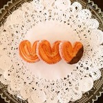 （再）チョコがけハートパイのバレッタ・大きめ