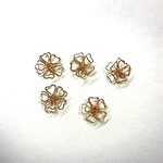 【5個】ワイヤーフラワー 桜   ゴールド   12mm  高級同製品