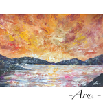原画『紅の風景』額縁付き